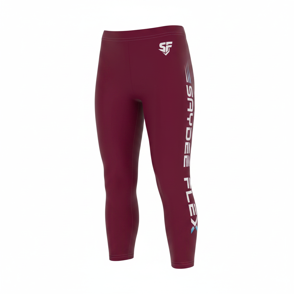 Performance Capri Leggings - Burgundy