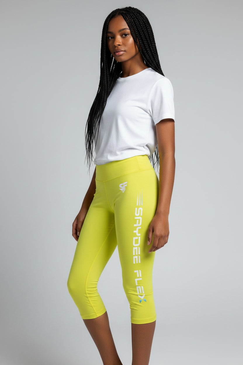 Performance Capri Leggings - Yellow