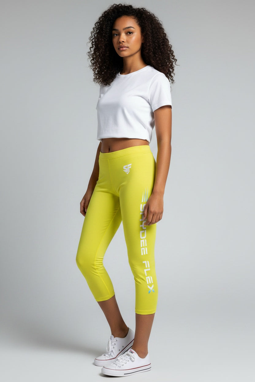 Performance Capri Leggings - Yellow